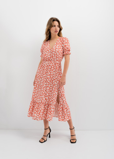 Vestido Midi Animal Print